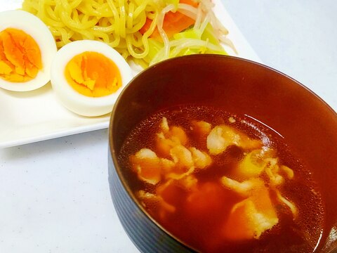 【野菜がたくさん摂れる】豚肉と温野菜のつけ麺